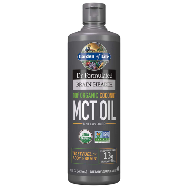 Dr. Formulated Brain Health 100% Organic Coconut MCT Oil, 473 mL