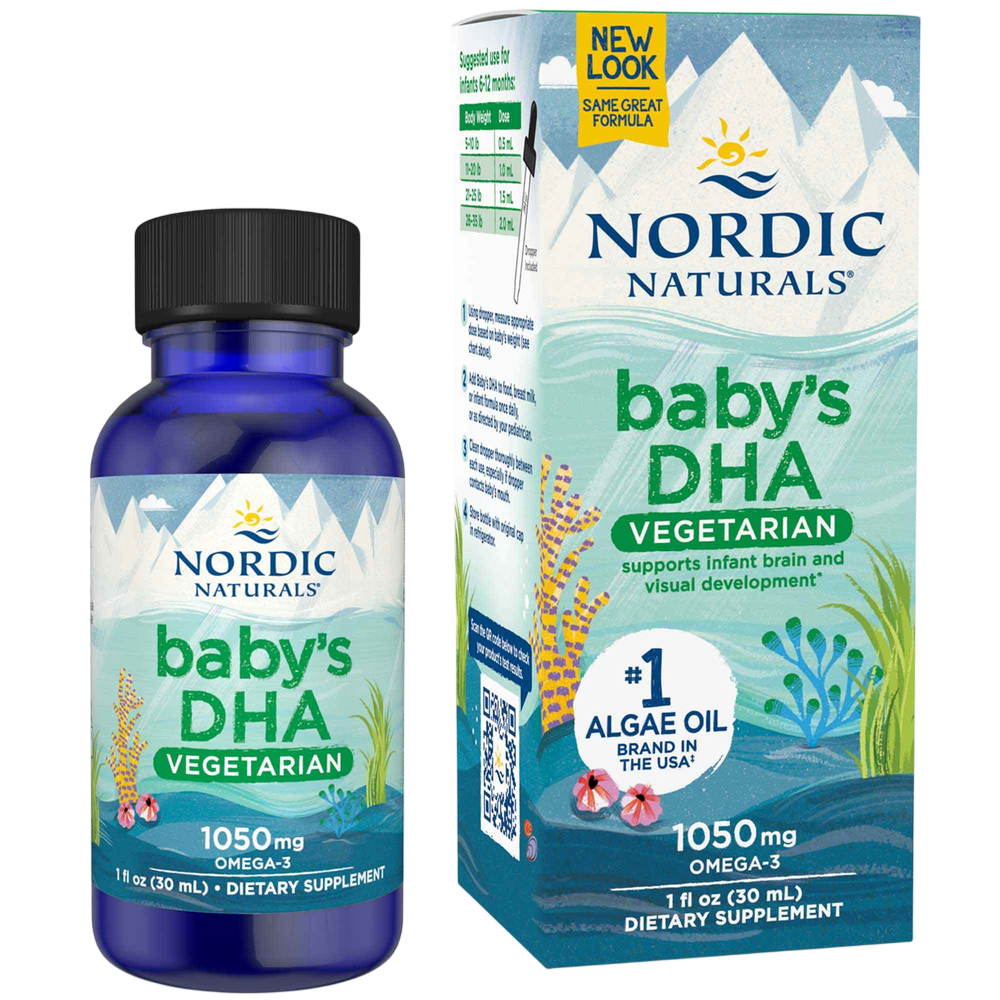 Nordic Naturals Baby's DHA Vegetarian - front of bottle