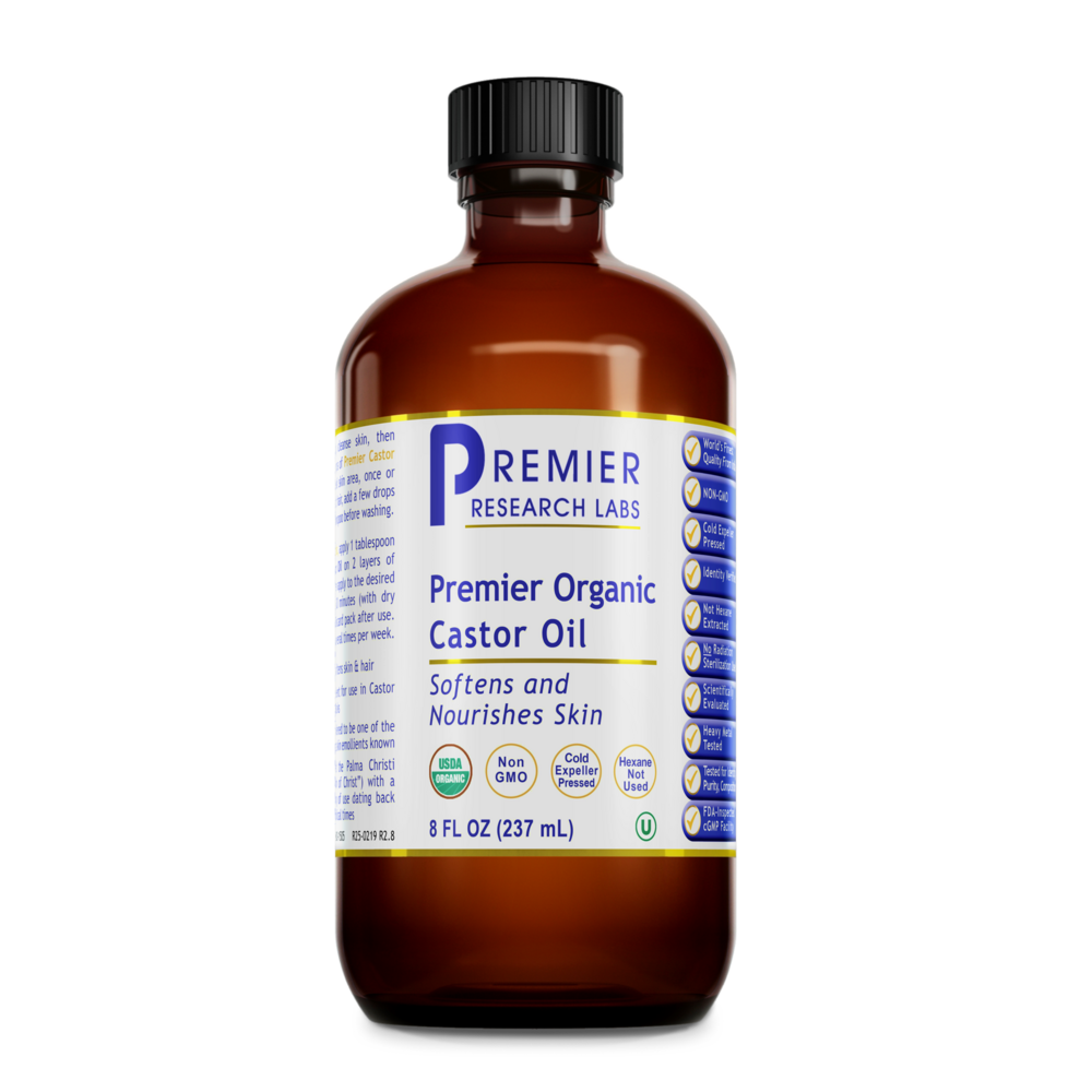 Premier Organic Castor Oil, 8 Ounces , Brand_Premier Research Labs Form_Liquid liquid Requires Consultation Size_8 Ounces