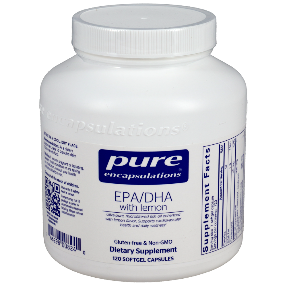 EPA/DHA with lemon, 120 Softgels , Brand_Pure Encapsulations Emersons Form_Softgels Requires Consultation Size_120 Softgel Capsules softgels
