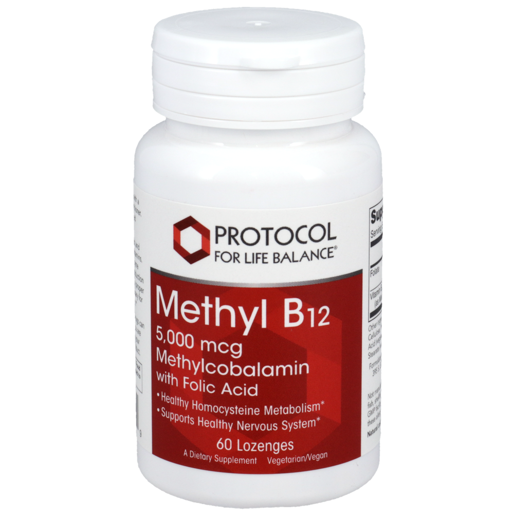 Methyl B-12 5000mcg, 60 Lozenges , Brand_Protocol for Life Balance Form_Lozenges lozenges Requires Consultation Size_60 Lozenges