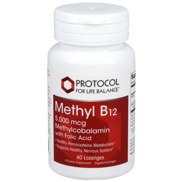 Methyl B-12 5000mcg, 60 Lozenges , Brand_Protocol for Life Balance Form_Lozenges lozenges Requires Consultation Size_60 Lozenges