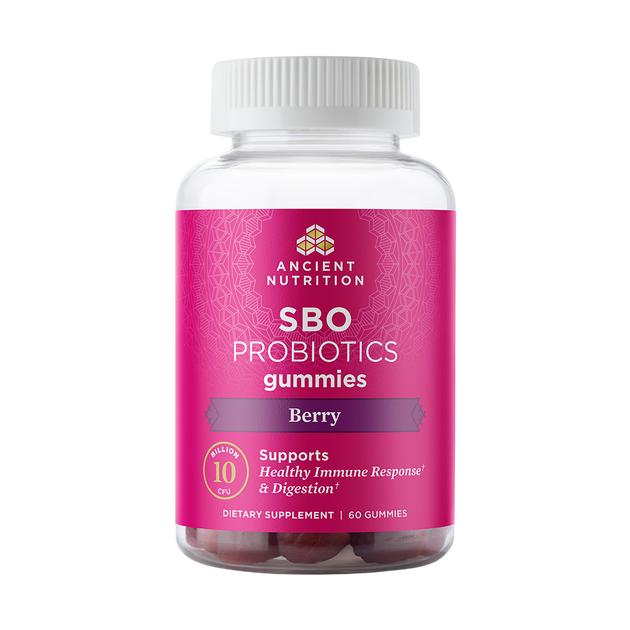 Ancient Nutrition SBO Probiotic Gummies, Berry - front