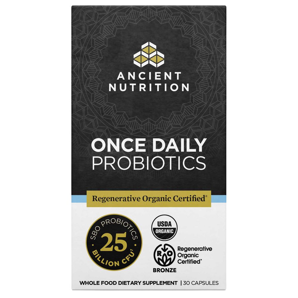Ancient Nutrition Regenerative Organic Certified Once Daily Probiotics 25B - front