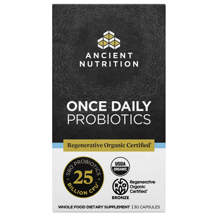 Ancient Nutrition Regenerative Organic Certified Once Daily Probiotics 25B - front