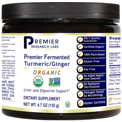 Premier Fermented Turmeric/Ginger, 135 Grams , Brand_Premier Research Labs Form_Powder powder Requires Consultation Size_135 Grams