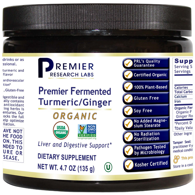 Premier Fermented Turmeric/Ginger, 135 Grams , Brand_Premier Research Labs Form_Powder powder Requires Consultation Size_135 Grams
