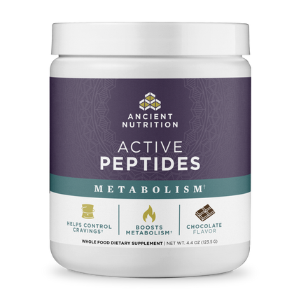 Ancient Nutrition Active Peptides Powder - Metabolic Booster - Chocolate - front