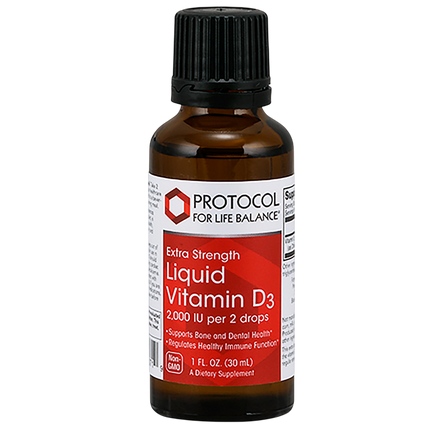 Vitamin D3 2,000IU, 30 Milliliters , Brand_Protocol for Life Balance Form_Liquid liquid Requires Consultation Size_30 Milliliters