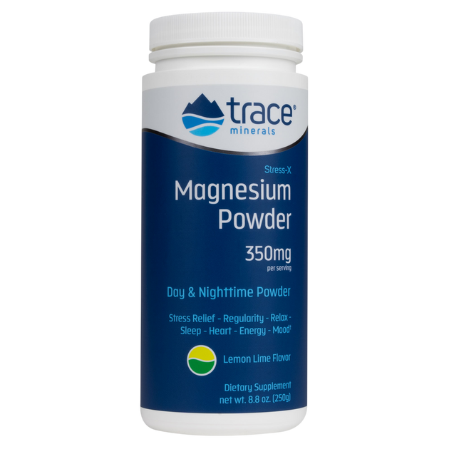 Stress-X Magnesium Powder Lemon-Lime, 250 g Powder , Brand_Trace Minerals Form_Powder Size_250 g