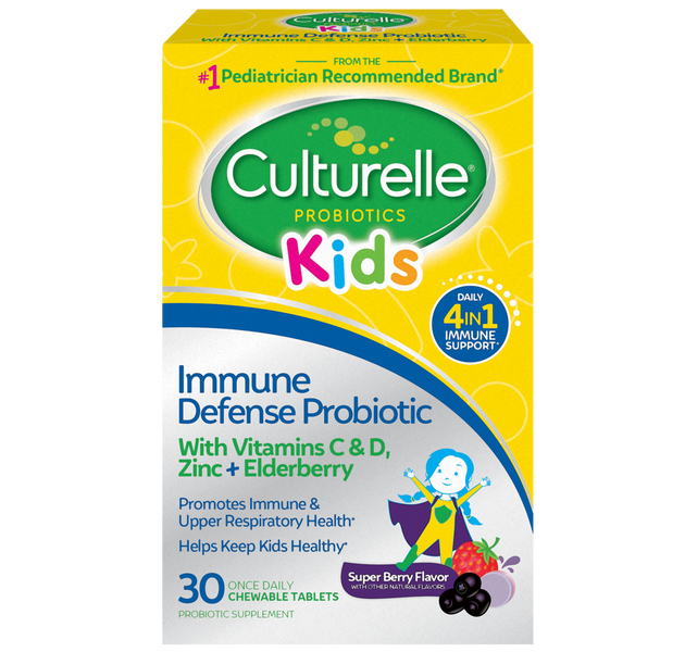 Culturelle Kids Immune Defense + Elderberry, 30 Tablets