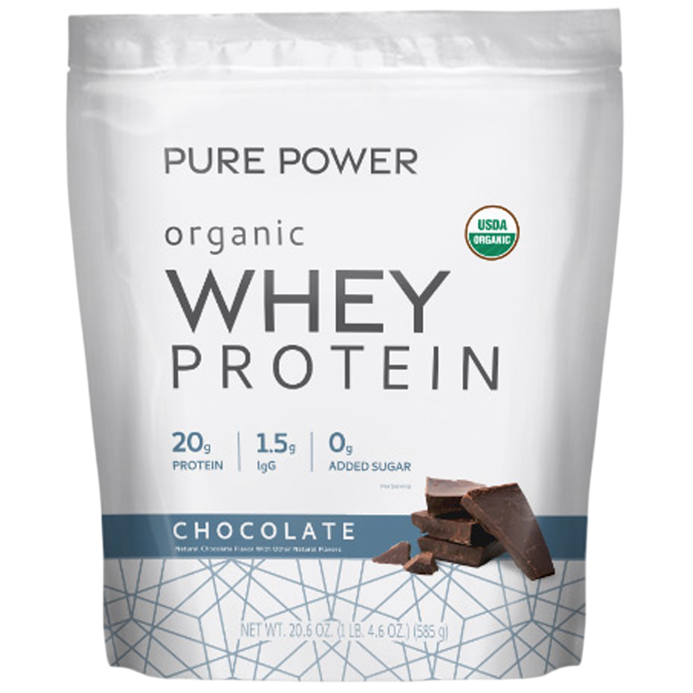 Organic Whey Protein - Chocolate, 585 g Powder