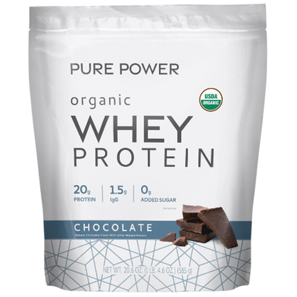 Organic Whey Protein - Chocolate, 585 g Powder
