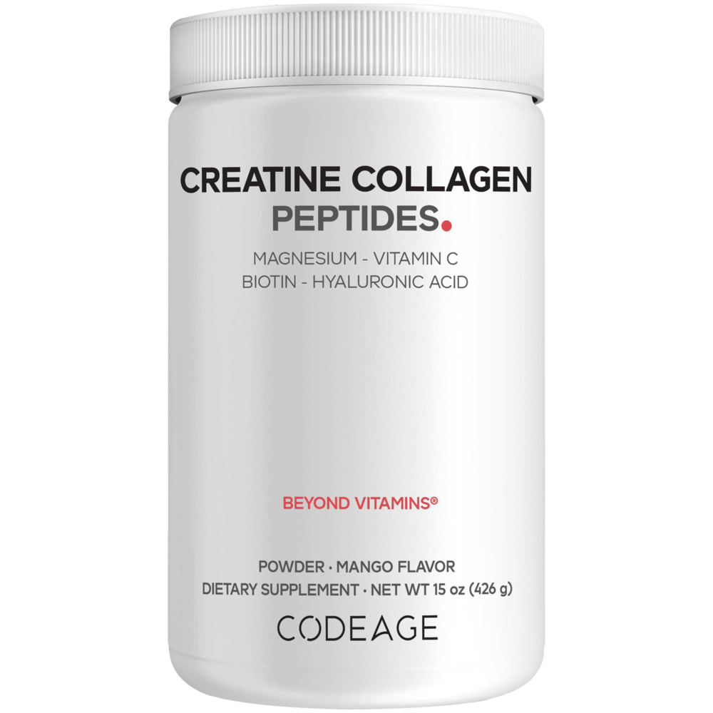 Creatine Collagen Peptides Powder, Mango, 426 g Powder