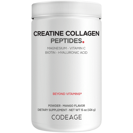 Creatine Collagen Peptides Powder, Mango, 426 g Powder