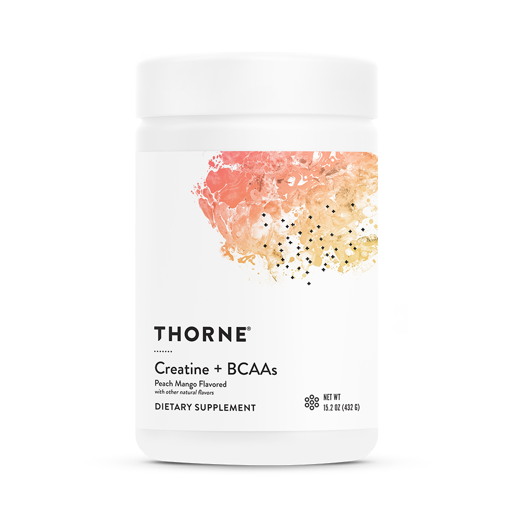 Creatine + BCAAs (Peach Mango Flavored), 420 g Powder , Brand_Thorne Research Form_Powder Size_420 g