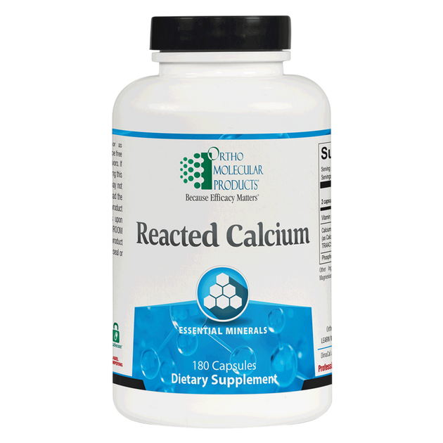 Reacted Calcium, 180 capsules , Brand_Ortho Molecular caps Form_Capsules Requires Consultation Size_180 Caps