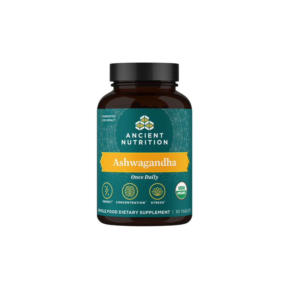 Ancient Nutrition Organic Ashwagandha Tablet - front
