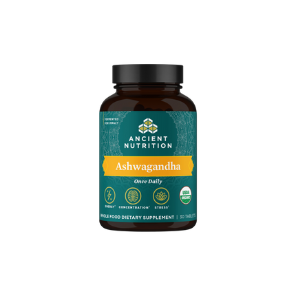 Ancient Nutrition Organic Ashwagandha Tablet - front