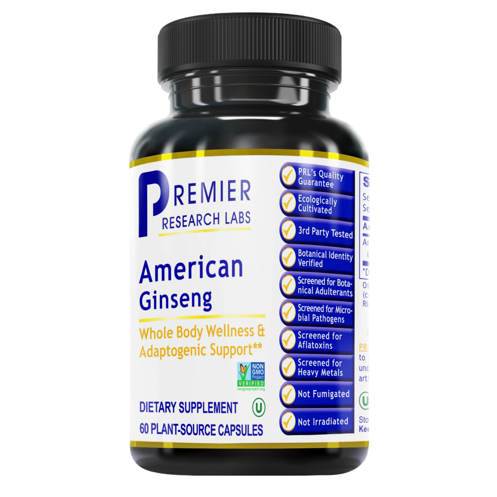 Premier American Ginseng, 60 Capsules , Brand_Premier Research Labs capsules Form_Capsules Requires Consultation Size_60 Capsules