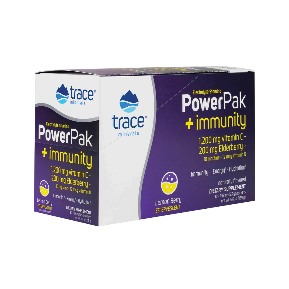 Electrolyte Stamina Power Pak + Immunity - Lemon Berry, 30 Packets