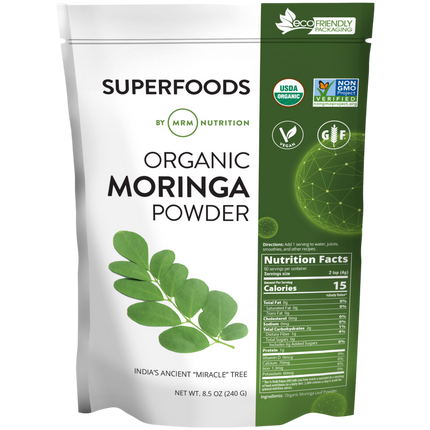 Raw Organic Moringa Leaf Powder, 240 Grams