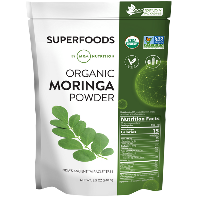 Raw Organic Moringa Leaf Powder, 240 Grams