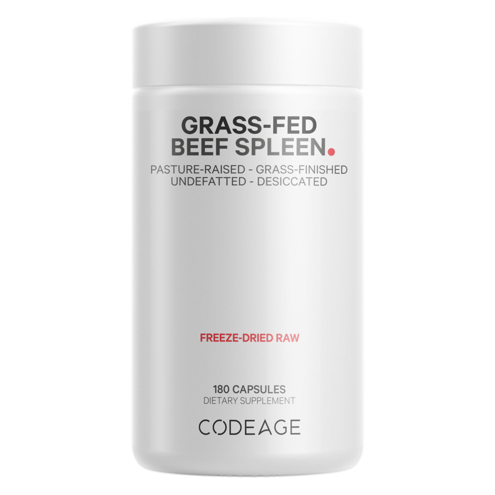 Grass-Fed Beef Spleen, 180 Capsules