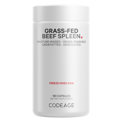 Grass-Fed Beef Spleen, 180 Capsules