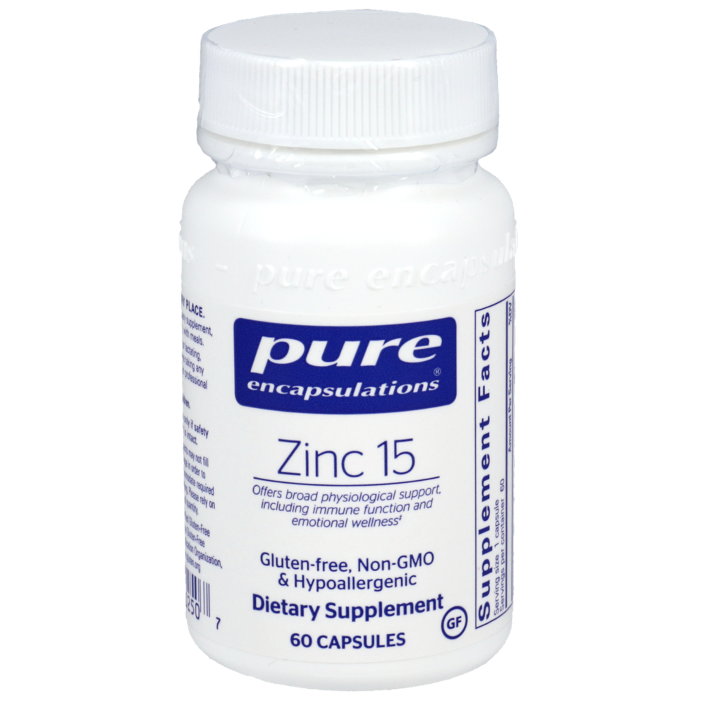 Zinc 15, 60 Capsules , Brand_Pure Encapsulations Form_Capsules Requires Consultation Size_60 Capsules