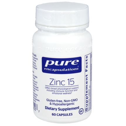 Zinc 15, 60 Capsules , Brand_Pure Encapsulations Form_Capsules Requires Consultation Size_60 Capsules