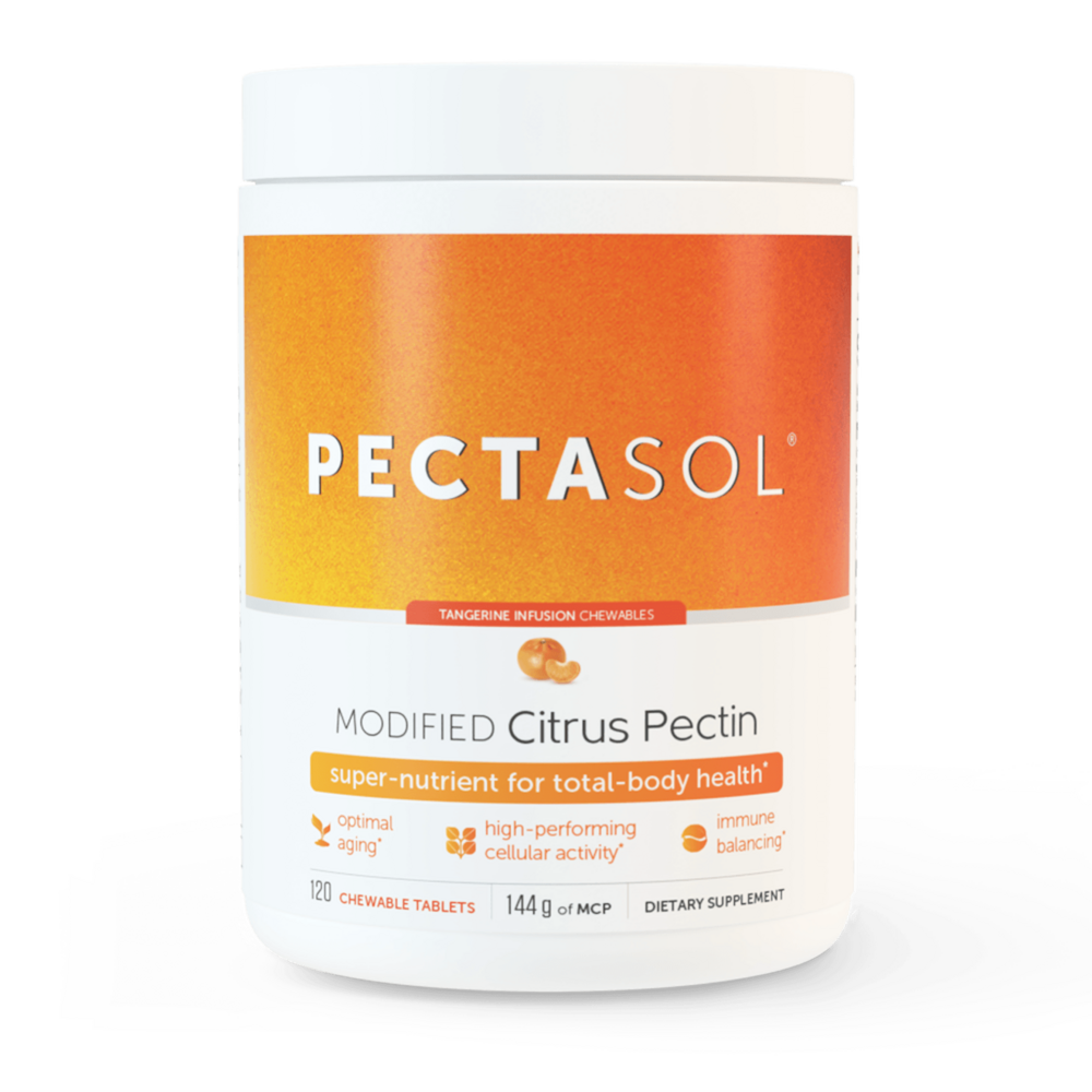PectaSol-C Modified Citrus Pectin Chewable Tablets - Tangerine Flavor, 120 Tablets