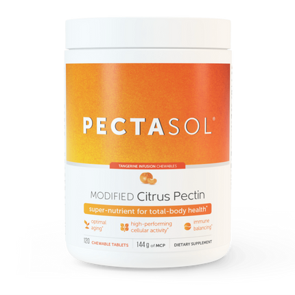 PectaSol-C Modified Citrus Pectin Chewable Tablets - Tangerine Flavor, 120 Tablets