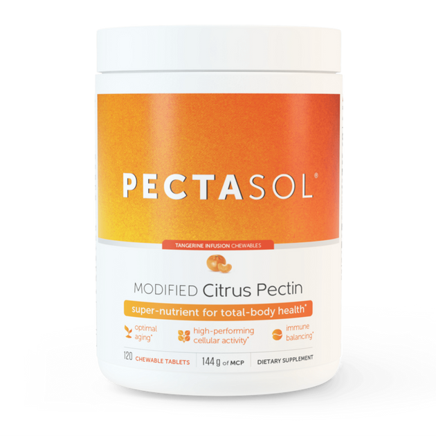 PectaSol-C Modified Citrus Pectin Chewable Tablets - Tangerine Flavor, 120 Tablets