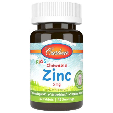 Kid's Chewable Zinc 5mg, 42 Tablets