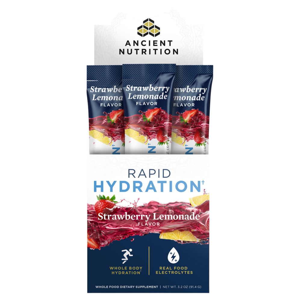 Ancient Nutrition Rapid Hydration - Strawberry Lemonade - front