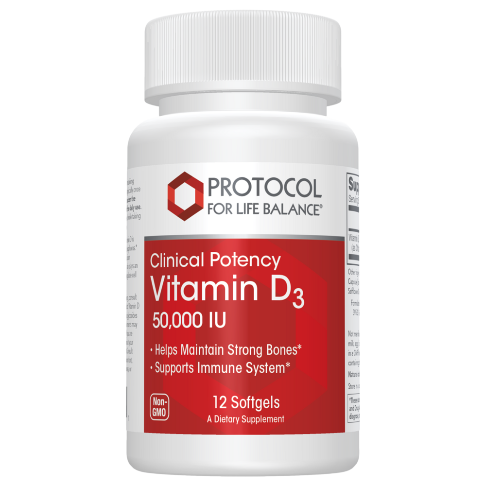 Vitamin D3 50,000 IU, 12 Softgels , Brand_Protocol for Life Balance Form_Softgels Requires Consultation Size_12 Softgels softgels