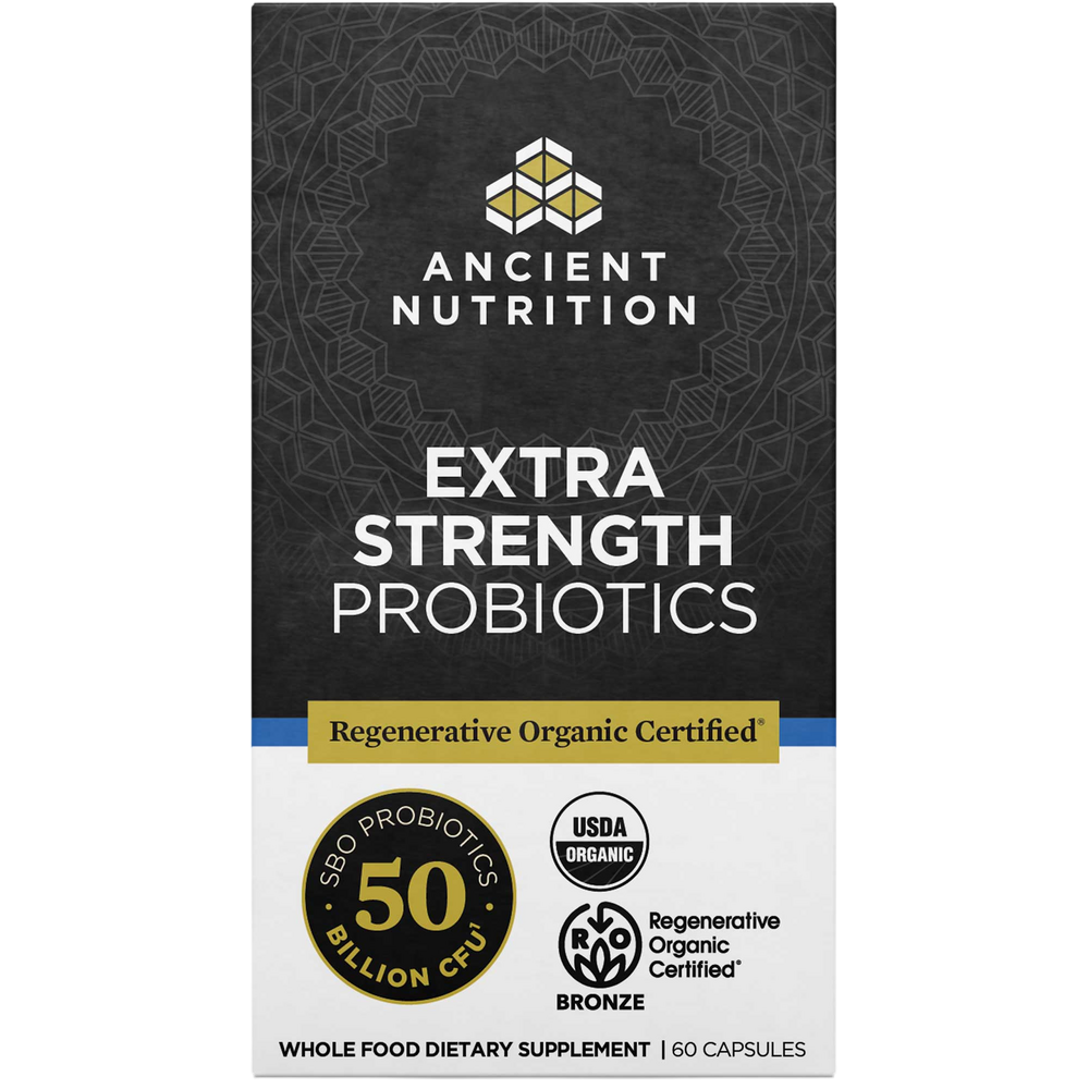 Ancient Nutrition Regenerative Organic Certified Extra Strength Probiotics 50B - front