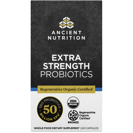 Ancient Nutrition Regenerative Organic Certified Extra Strength Probiotics 50B - front