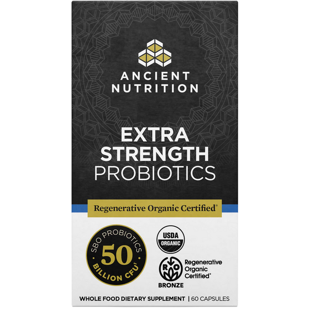 Ancient Nutrition Regenerative Organic Certified Extra Strength Probiotics 50B - front