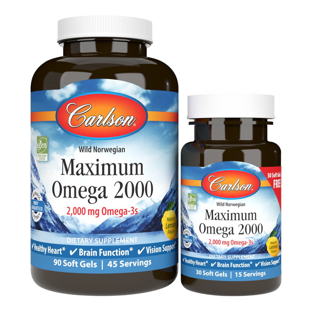 Maximum Omega 2000 (Bonus Bottle), 120 Softgels