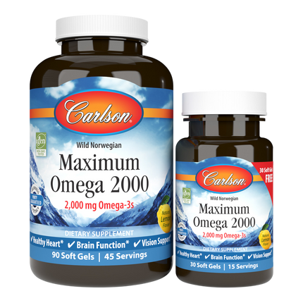 Maximum Omega 2000 (Bonus Bottle), 120 Softgels
