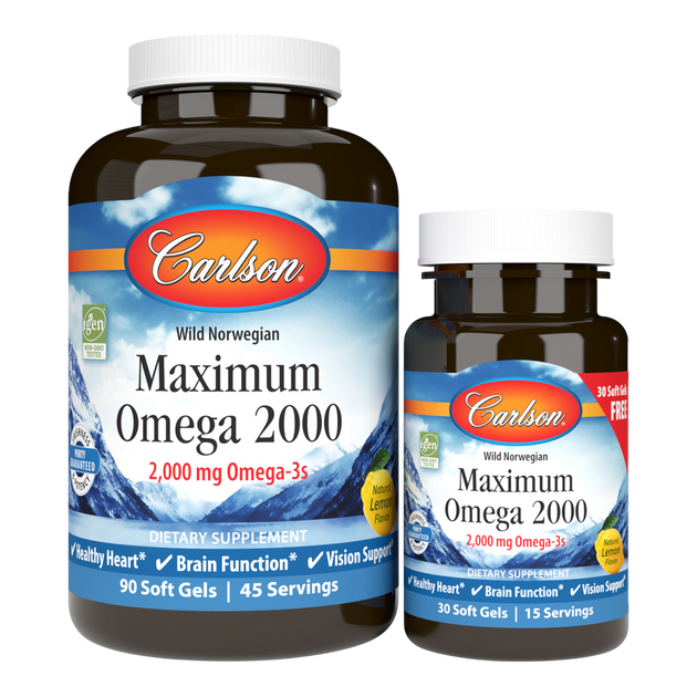 Maximum Omega 2000 (Bonus Bottle), 120 Softgels