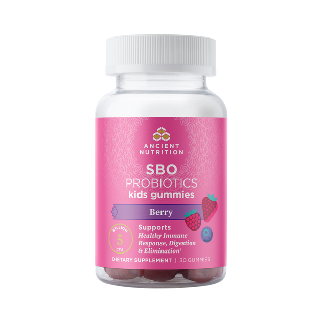 Ancient Nutrition SBO KIDS Probiotic Gummies, Berry - front