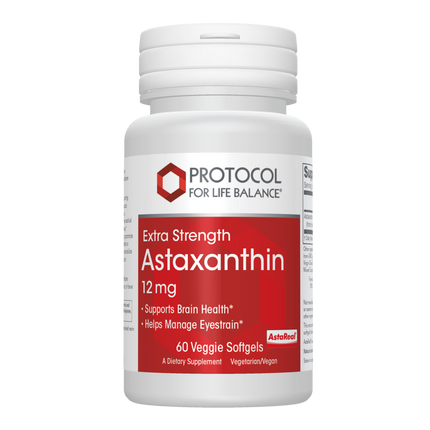 Astaxanthin 12mg, 60 Softgel Capsules , Brand_Protocol for Life Balance Form_Softgels Requires Consultation Size_60 Softgel Capsules softgels