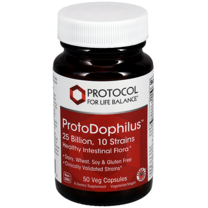 ProtoDophilus 25 Billion, 10 Strains, 50 Capsules , Brand_Protocol for Life Balance capsules Form_Capsules Requires Consultation Size_50 Capsules