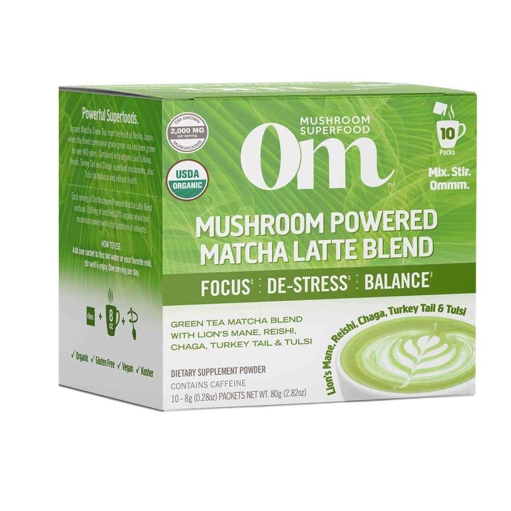 Mushroom Powered Matcha Latte, 10 Packets , Form_Packets