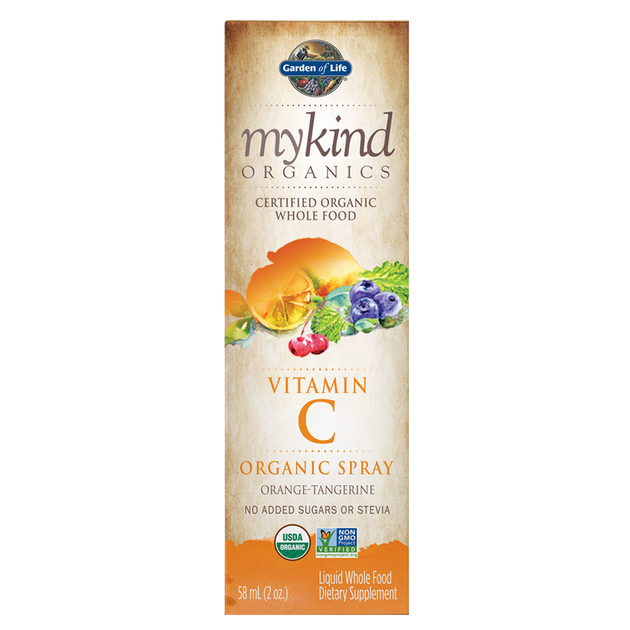 MyKind Organics Vitamin C Spray - Orange Tangerine, 58 mL
