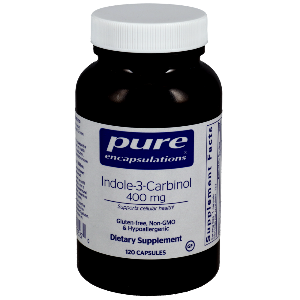 Indole-3-Carbinol, 400 mg, 120 Capsules , Brand_Pure Encapsulations caps Form_Capsules Not Emersons Potency_400 mg Size_120 Caps