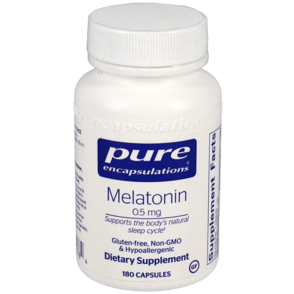 Melatonin, 0.5 mg, 180 Capsules , Brand_Pure Encapsulations caps Emersons